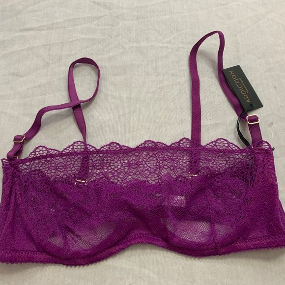 🦚🦚🦚 NWT ADDICTION NOUVELLE WOMENS UNDERWIRE BANDEAU BRA SIZE S 🦚🦚🦚 - Picture 1 of 7